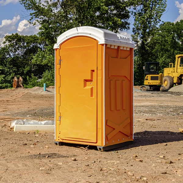 how often are the portable restrooms cleaned and serviced during a rental period in Pepin County